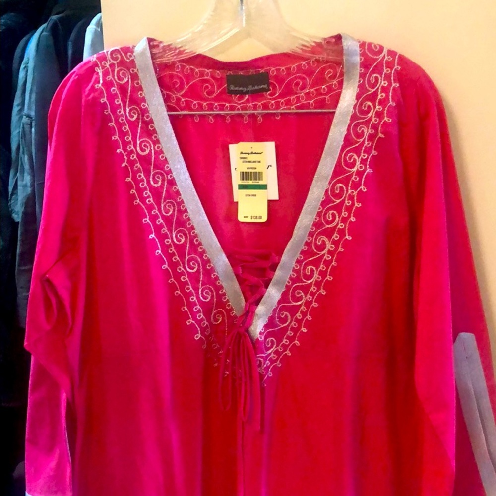 Tommy Bahama Cotton Embellished Tunic